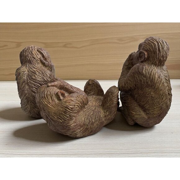 Three Hands Corp Hear No Evil Speak No Evil See No Evil Monkey Figurines Set - Picture 5 of 14